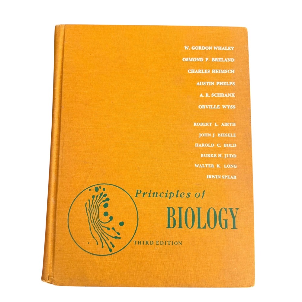 Principles of Biology 3rd Ed 1964 Harper & Row Hardcover Vintage Science Book